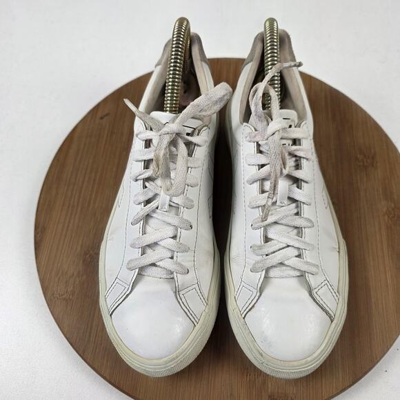 Veja Leather Shoes Womens Size 7 EU 38 White‎ Low Top Lace Up Casual Sneakers - Picture 5 of 16